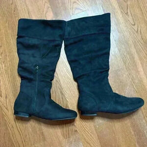 Dream Pairs~Wide Calf Black Boots